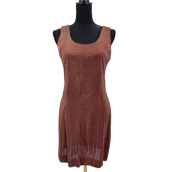 Vintage Julian Wilder Burgundy Gold Acetate Blend Dress‎ & Jacket Size 8 - Picture 3 of 14